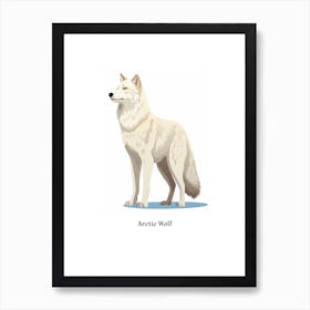 Arctic Wolf Kids Animal Poster Art Print