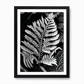 Walking Fern Linocut Art Print