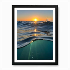 Sunrise Over The Ocean -Reimagined 3 Art Print