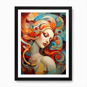 Abstract Of A Woman Art Print