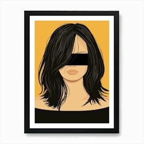 Woman With A Blindfold Art Print