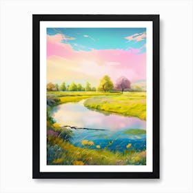 Pastel Landscape Painting 1 Art Print