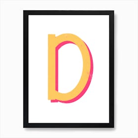 Letter D Art Print