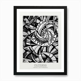 Patterns Abstract Black And White 6 Poster Art Print