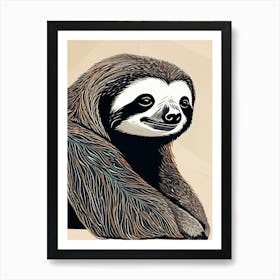 Sloth Canvas Art Art Print