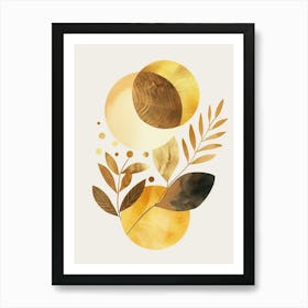 Gold Abstract Painting 6 Art Print