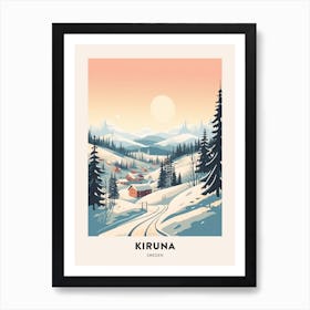 Vintage Winter Travel Poster Kiruna Sweden 2 Poster