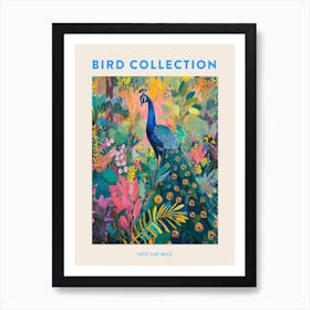 Peacock & The Leaves Painting 3 Poster Art Print