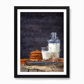 Fresh Milk And Cookies Art Print