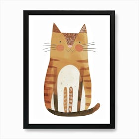 Cheetoh Cat Clipart Illustration 1 Art Print