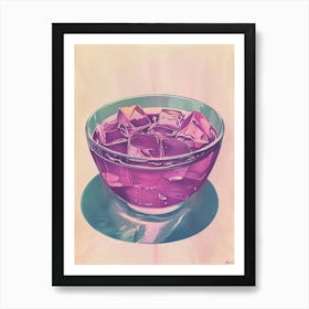 Purple Jelly Vintage Cookbook Illustration 2 Art Print