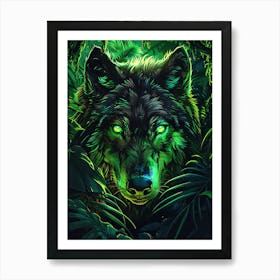 Wolf In The Jungle 11 Art Print