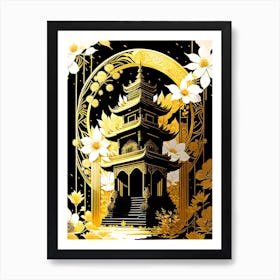 Gold Pagoda Art Print