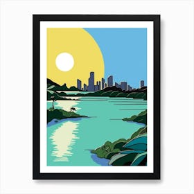 Minimal Design Style Of Singapore City, Singapore 1 Art Print