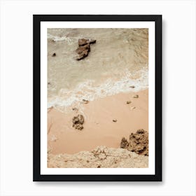 Neutral Beach Waves Art Print