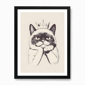 Sad Cat Art Print