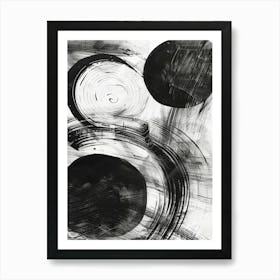 Black And White Abstract Painting 13 Art Print