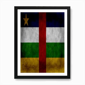 Central African Republic Flag Texture Art Print