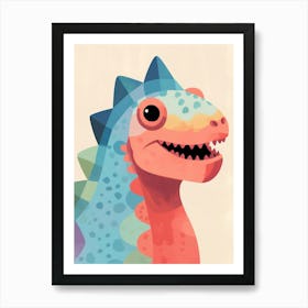 Colourful Dinosaur Euoplocephalus 2 Art Print