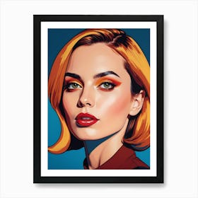 Woman Portrait In The Style Of Pop Art (53) Art Print