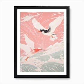 Vintage Japanese Inspired Bird Print Common Tern 2 Art Print