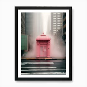 Pink Bathroom Art Print