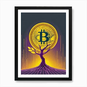 Bitcoin Tree Art Print