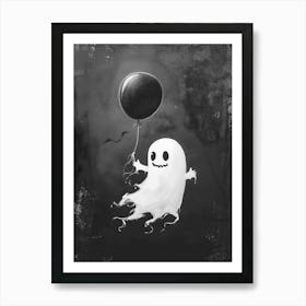 Ghost With Balloon Art Print