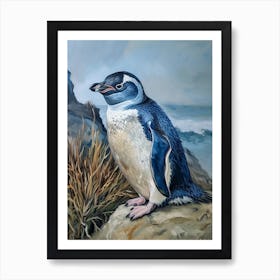 Adlie Penguin Oamaru Blue Penguin Colony Oil Painting 4 Art Print