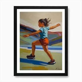 Girl Skates Art Print