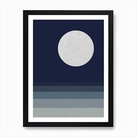 White Moon Art Print
