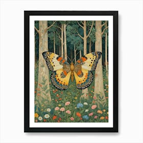 Butterfly In The Woods no1 Art Print