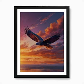 Eagle In Flight 2 Art Print