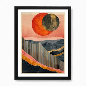 Sunset In The Mountains 17 Art Print