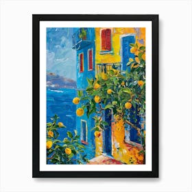 Lemons By The Sea 1 Art Print