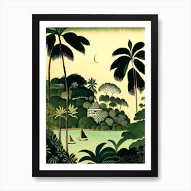 Maafushi Island Maldives Rousseau Inspired Tropical Destination Art Print