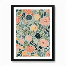 Floral Tapestry Art Print