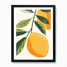 Mango Close Up Illustration 2 Art Print