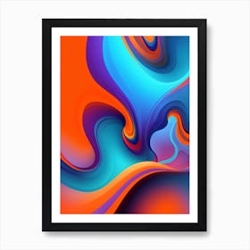 Abstract Colorful Waves Vertical Composition 20 Art Print