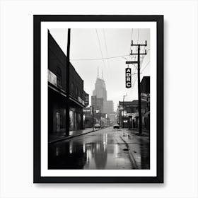 Nashville, Black And White Analogue Photograph 3 Art Print