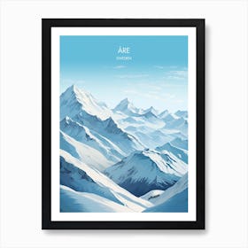 Poster Of Are   Sweden, Ski Resort Illustration 1 Art Print