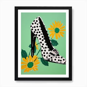 High Heel Petals: Artistic Floral Elegance Art Print