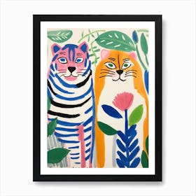 Colourful Kids Animal Art Bengal Tiger 3 Affiche