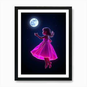 Little Girl In Pink Dress Art Print