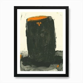 'Black And Orange' 1 Art Print