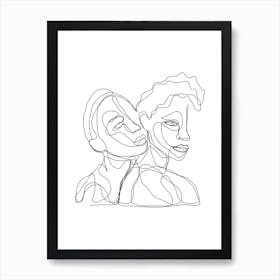 The Whisper Line Art Print