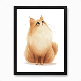 Somali Cat Clipart Illustration 3 Affiche