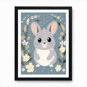 Baby Animal Illustration  Chinchilla 1 Art Print