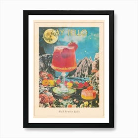 Red Fruity Jelly Retro Collage 1 Poster Art Print