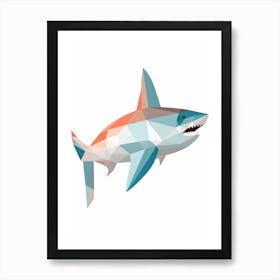 Minimalist Shark Shape 8 Art Print